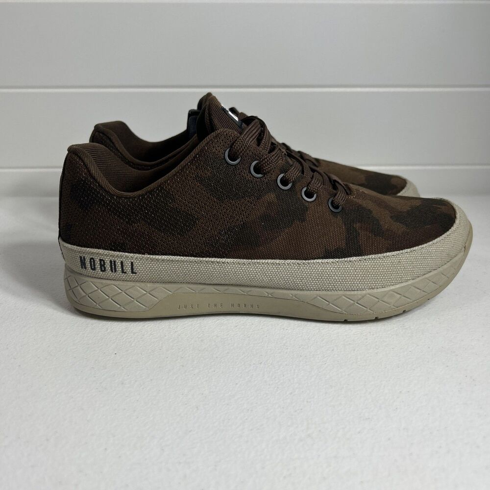 Nobull Women’s Shoes Size 8 Men’s 6.5 Grizzly Camo Brown Canvas Weightlifting